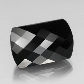 Turmalina negro natural de 32,06 ct, forma elegante, opaco