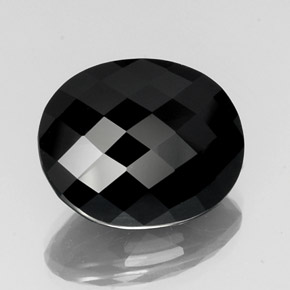 Turmalina negro natural de 20,73 ct, corte óvalo, opaco