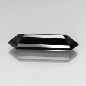 Turmalina negro natural de 10,00 ct, forma elegante, opaco