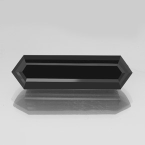 Turmalina negro natural de 45,45 ct, forma elegante, opaco