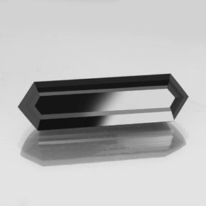 Turmalina negro natural de 45,45 ct, forma elegante, opaco