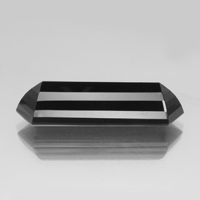 Turmalina negro natural de 45,45 ct, forma elegante, opaco