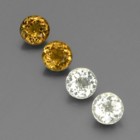 Gemas de turmalina multicolor natural de  ct, corte redondo, VVS-VS