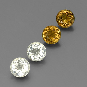 Gemas de turmalina multicolor natural de  ct, corte redondo, VVS-VS