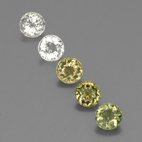 Gemas de turmalina multicolor natural de  ct, corte redondo, VVS-VS