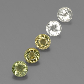 Gemas de turmalina multicolor natural de  ct, corte redondo, VVS-VS