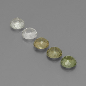 Gemas de turmalina multicolor natural de  ct, corte redondo, VVS-VS