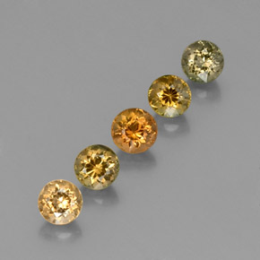 Gemas de turmalina multicolor natural de  ct, corte redondo, VVS