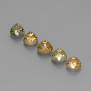 Gemas de turmalina multicolor natural de  ct, corte redondo, VVS