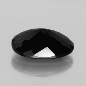 Turmalina negro natural de 3,07 ct, corte óvalo, opaco