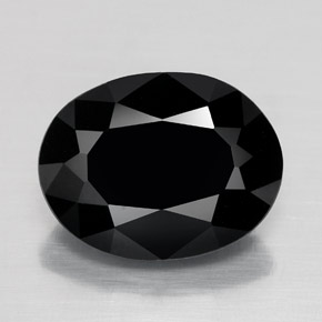 Turmalina negro natural de 4,48 ct, corte óvalo, opaco