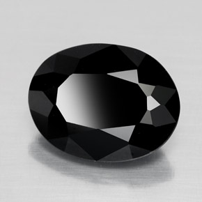 Turmalina negro natural de 4,48 ct, corte óvalo, opaco