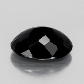 Turmalina negro natural de 4,48 ct, corte óvalo, opaco