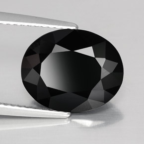 Turmalina negro natural de 4,31 ct, corte óvalo, opaco