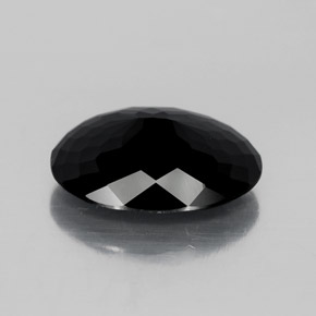 Turmalina negro natural de 4,31 ct, corte óvalo, opaco