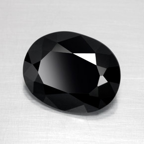 Turmalina negro natural de 2,82 ct, corte óvalo, opaco