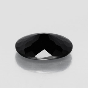 Turmalina negro natural de 2,82 ct, corte óvalo, opaco