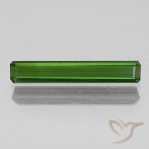 1.37ct Natural Verde oscuro Turmalina, corte esmeralda, VVS-VS