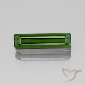 1.47ct Natural Verde oscuro Turmalina, corte esmeralda, VS