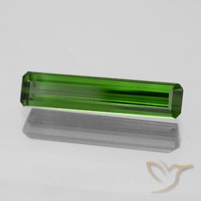 Turmalina Verde oscuro medio natural de 1.73 ct, Corte Octágono / Esmeralda, VS