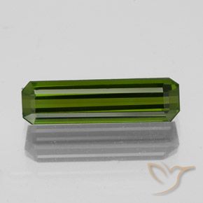 1.34ct Natural Verde oscuro Turmalina, corte esmeralda, VS