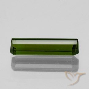 Turmalina Verde oscuro natural de 1.34 ct, Corte Octágono / Esmeralda, VS