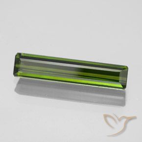 Turmalina Verde oscuro natural de 1.73 ct, Corte Octágono / Esmeralda, VS