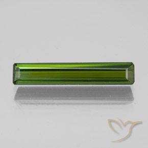 1.47ct Natural Verde oscuro Turmalina, corte esmeralda, VVS-VS