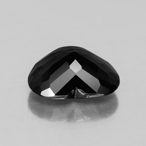 Turmalina negro natural de 2,18 ct, forma de corazón, opaco