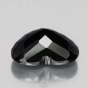Turmalina negro natural de 5,32 ct, forma de corazón, opaco