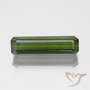 1.71ct Natural Verde oscuro Turmalina, corte esmeralda, SI
