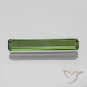 1.47ct Natural Verde bosque Turmalina, corte esmeralda, SI