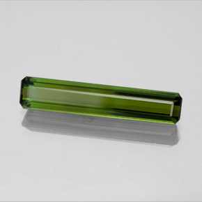 Turmalina verde medio natural de 1,93 ct, corte esmeralda, VS