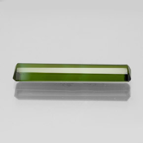 Turmalina verde medio natural de 1,93 ct, corte esmeralda, VS