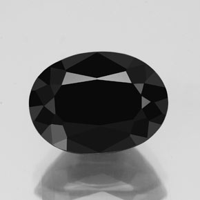 Turmalina negro natural de 3,69 ct, corte óvalo, opaco
