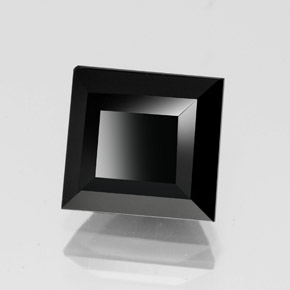 Turmalina negro natural de 3,31 ct, cuadrado, opaco