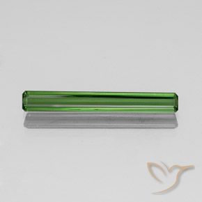 Turmalina Verde oscuro medio natural de 2.48 ct, corte esmeralda, SI