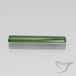 Turmalina Verde oscuro medio natural de 2.48 ct, corte esmeralda, SI