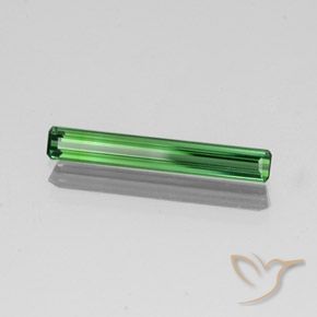 Turmalina Verde claro natural de 1.40 ct, corte esmeralda, VVS