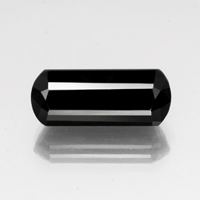 Turmalina negro natural de 13,07 ct, forma elegante, opaco