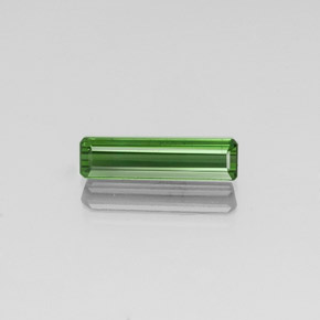 Turmalina verde natural de 1,48 ct, corte esmeralda, VVS-VS