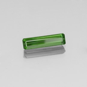 Turmalina verde natural de 1,48 ct, corte esmeralda, VVS-VS