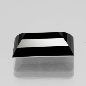 Turmalina negro natural de 4,12 ct, baguette, opaco