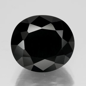Turmalina negro natural de 10,02 ct, corte óvalo, opaco