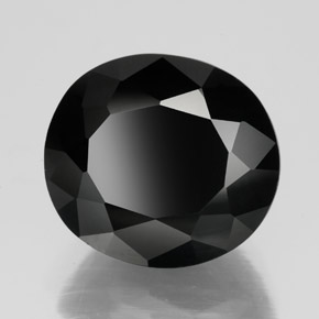 Turmalina negro natural de 10,02 ct, corte óvalo, opaco