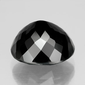 Turmalina negro natural de 10,02 ct, corte óvalo, opaco