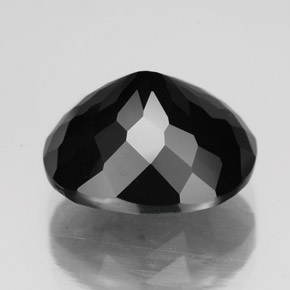 Turmalina negro natural de 6,92 ct, corte óvalo, opaco
