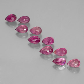 Gemas de turmalina rosa natural de  ct, briolette, VS-SI