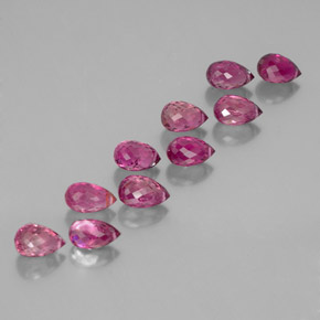 Gemas de turmalina rosa natural de  ct, briolette, VS-SI