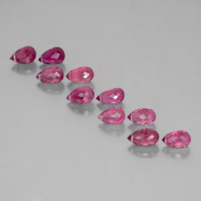 Gemas de turmalina rosa natural de  ct, briolette, VS